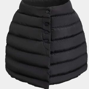 NWT MICAS Black Puffer Mini Skirt